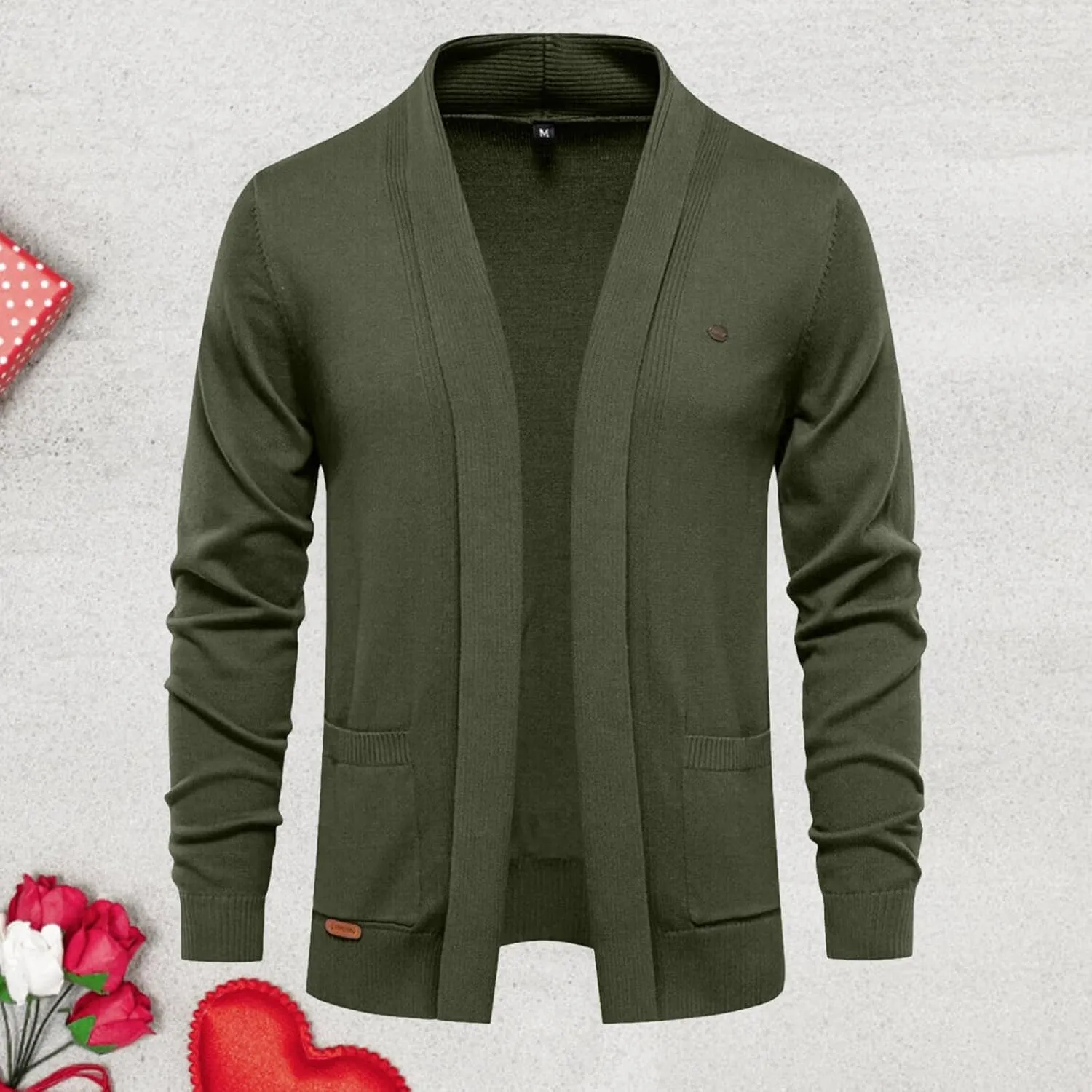 100% Cotton Cardigan Sweater for Men Casual Comfortable Slim Fit Knit Bussiness Sweaters Autumn Thermal Coats Tops