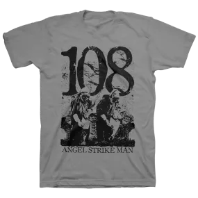 108 "Angel Strike Man" Heather Light Grey T-Shirt