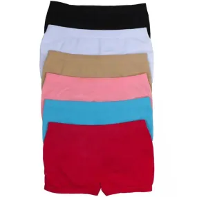 6-Pack: Women's Seamless Stretchy Boy Shorts