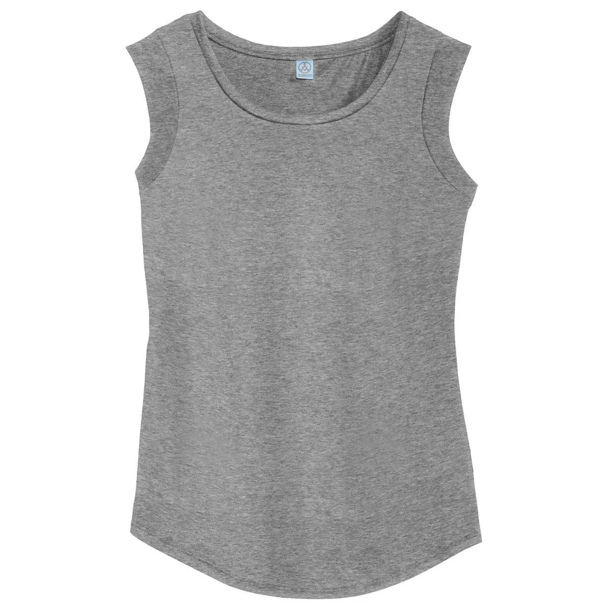 Alternative Women's Heather Grey Cap Sleeve Satin Jersey Crew T-Shirt