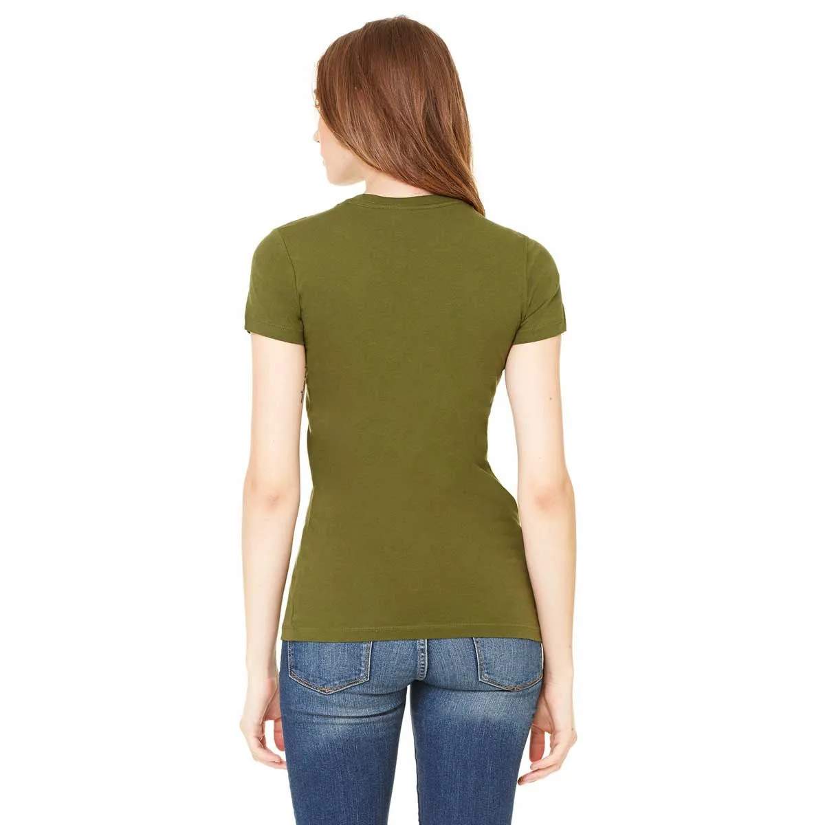 Bella   Canvas Women's Olive Jersey Short-Sleeve T-Shirt