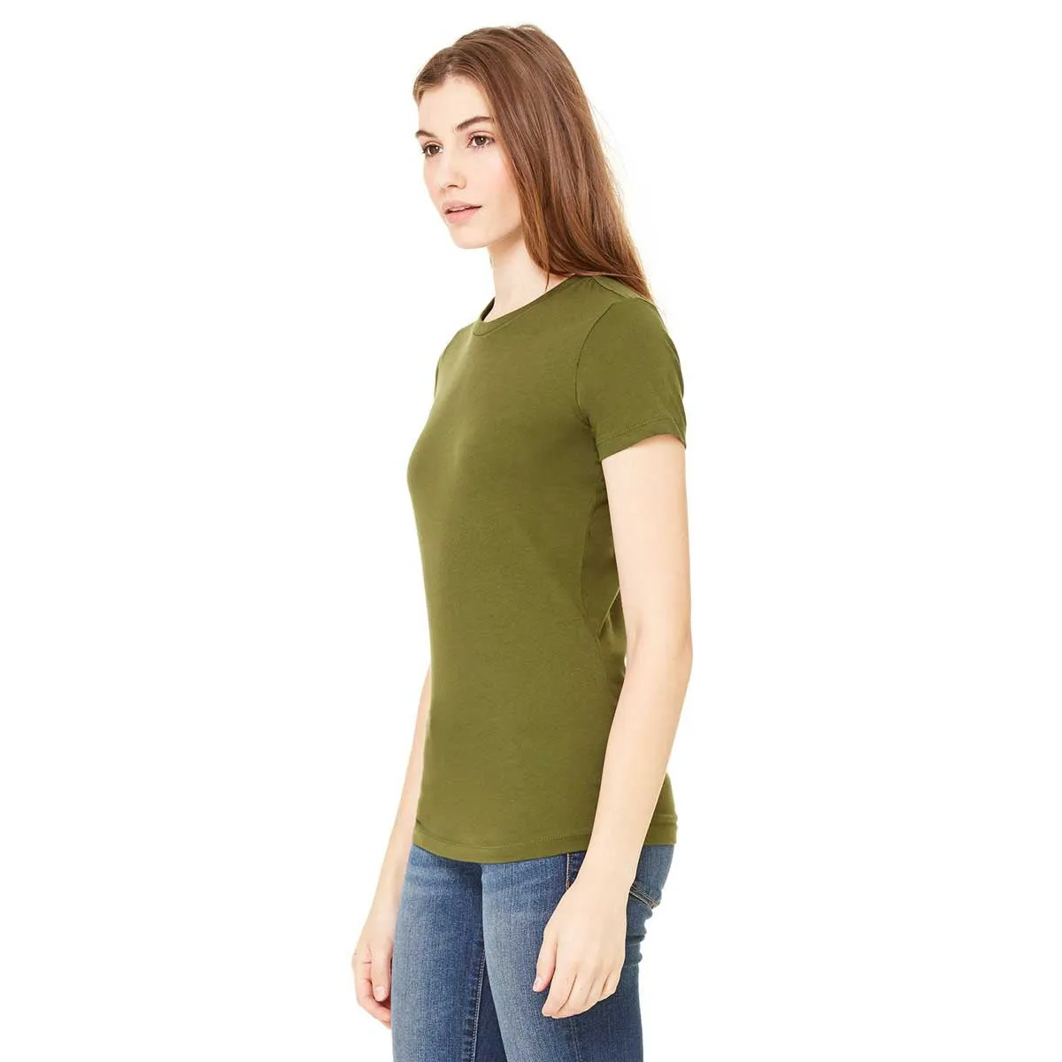 Bella   Canvas Women's Olive Jersey Short-Sleeve T-Shirt