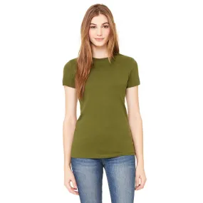Bella   Canvas Women's Olive Jersey Short-Sleeve T-Shirt