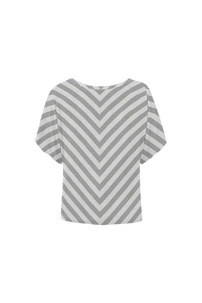 Chevron Women's Batwing-Sleeved Blouse T shirt