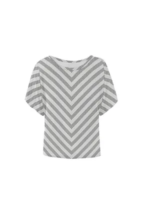 Chevron Women's Batwing-Sleeved Blouse T shirt