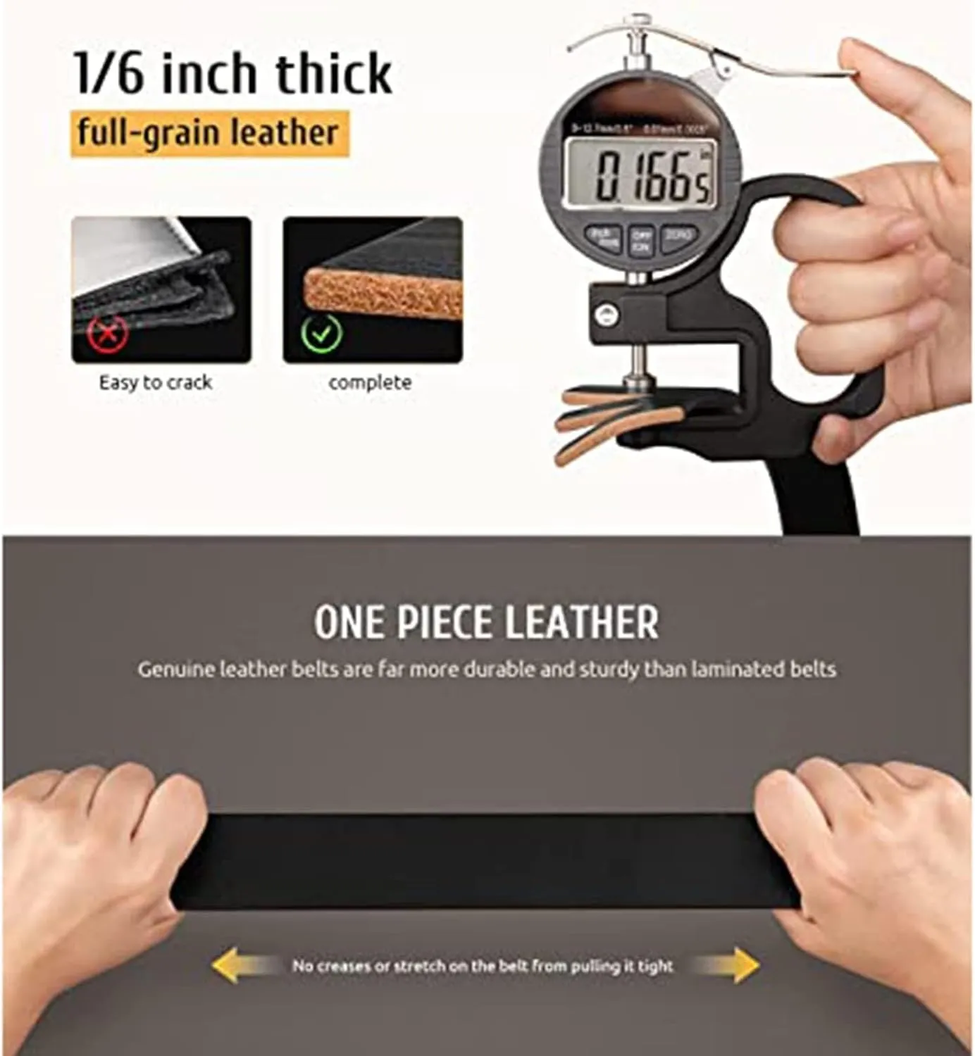 Click Black Leather Belt for Men, Ratchet Belt with Sliding Buckle Rhinestones Animals, Adjustable Trim to Exact Fit