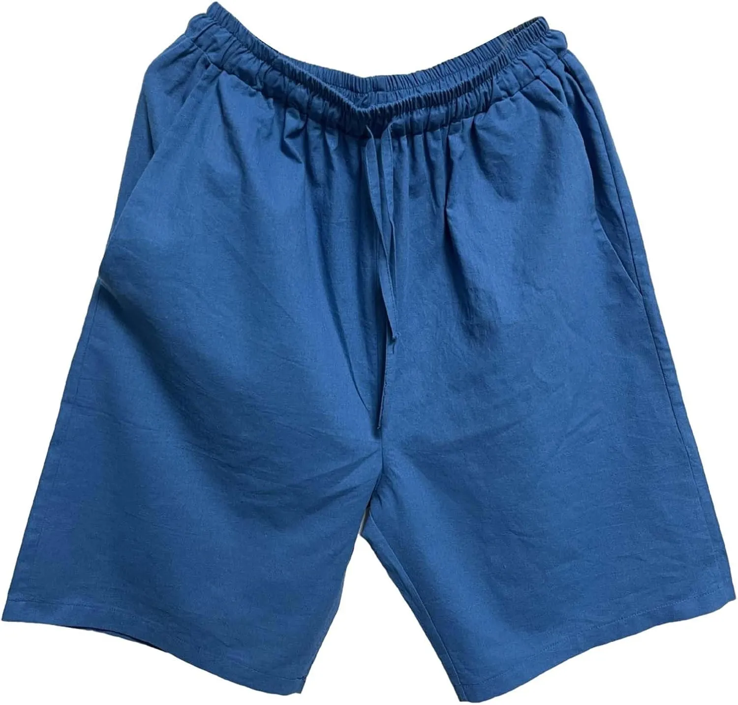 CRNTCEM Mens Drawstring Linen Shorts Stretchy Outdoor Summer Beach Yoga Shorts Lightweight Casual Hiking Walking Chino Shorts