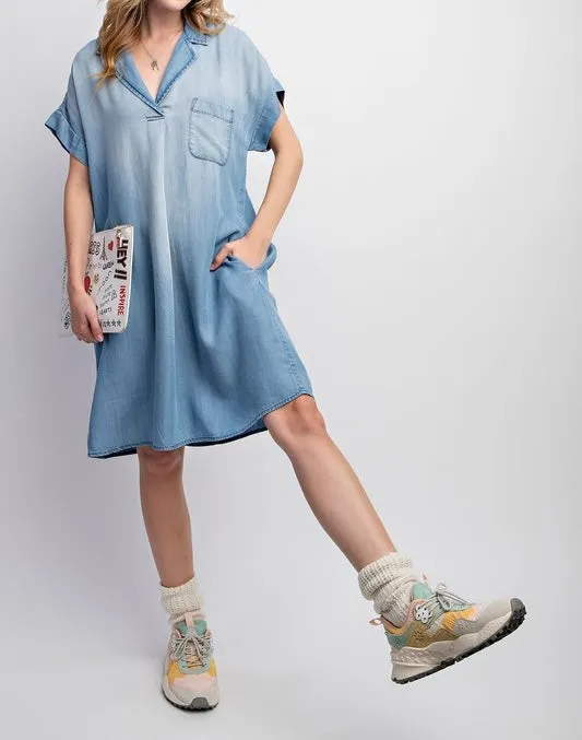 Curvy Denim Short Dress
