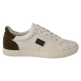 Dolce & Gabbana Chic White Leather Sneakers for Men