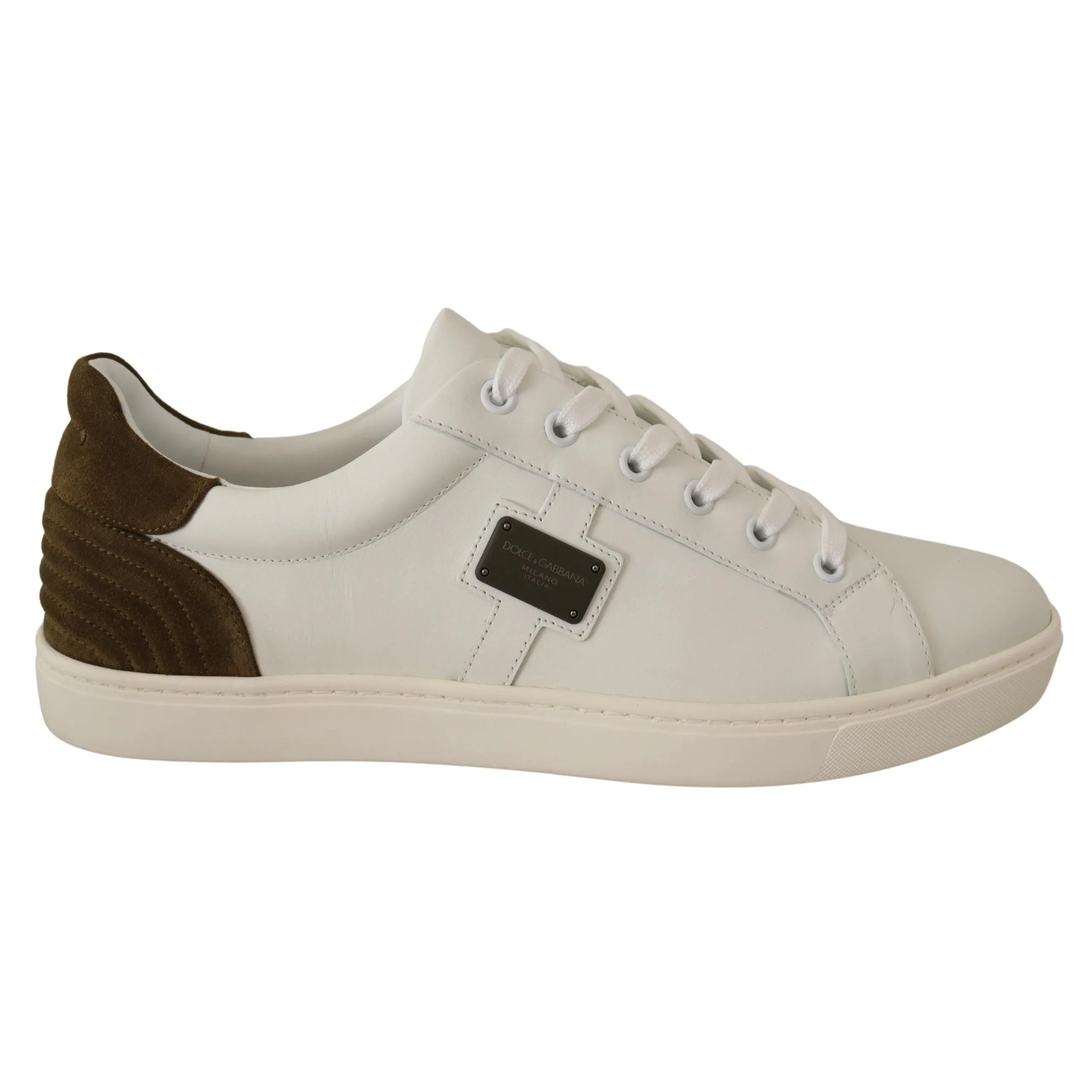 Dolce & Gabbana Chic White Leather Sneakers for Men