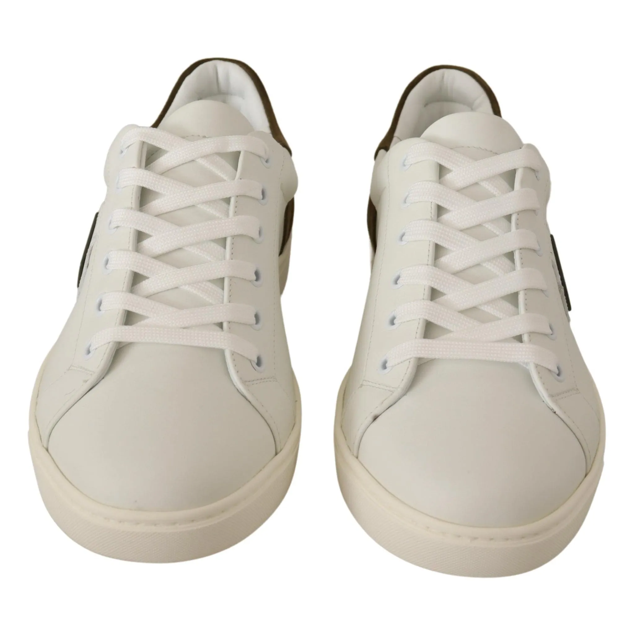 Dolce & Gabbana Chic White Leather Sneakers for Men