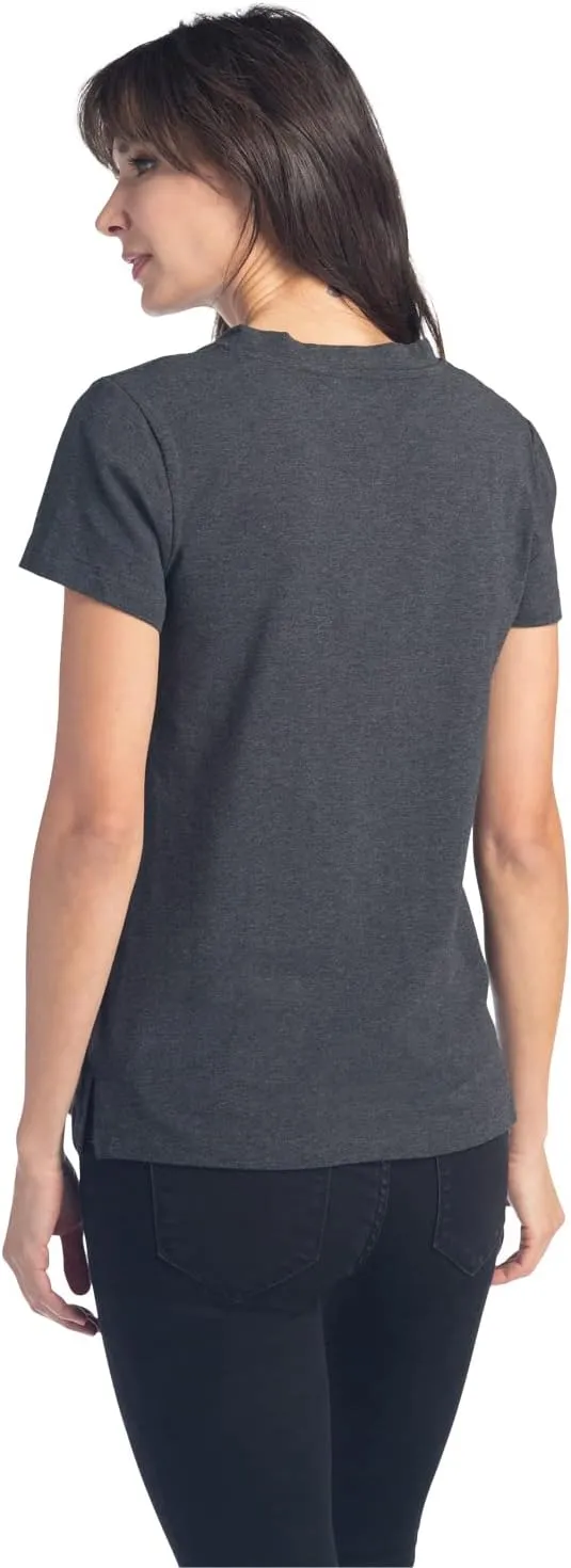 Fishers Finery Women's Ecofabric Short Sleeve V-Neck Tee; Relaxed Fit