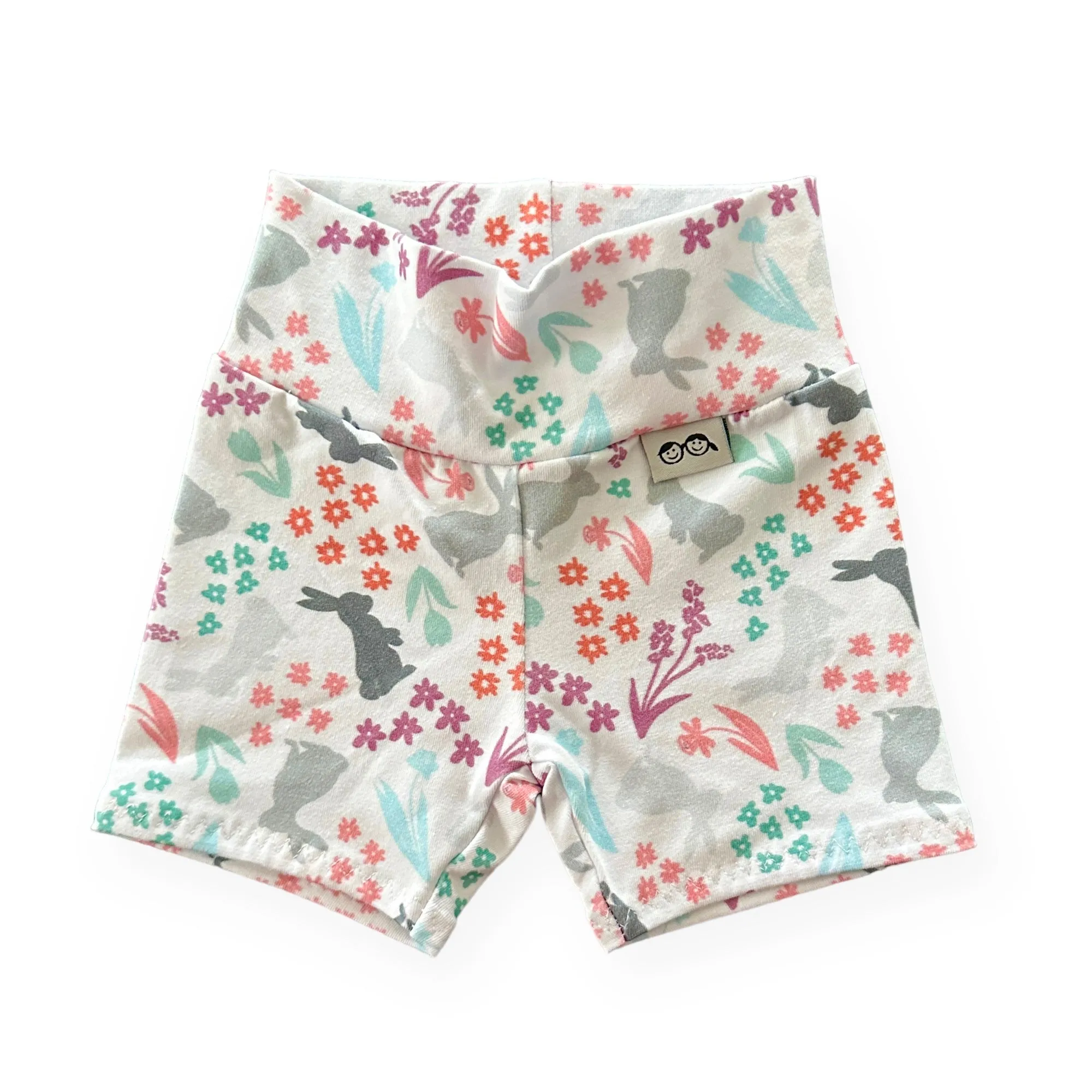 Floral Bunny Biker Shorts