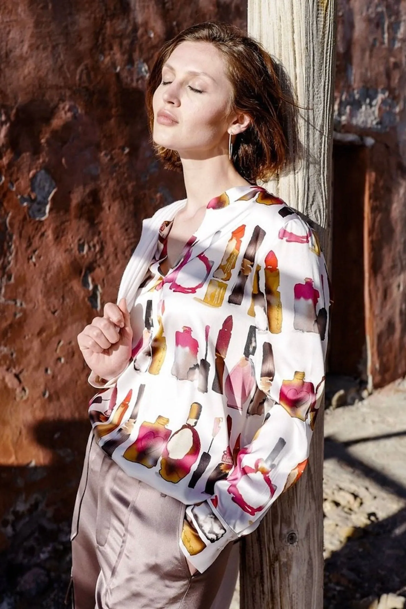 Herzen's Angelegenheit 6171-25234 234051 Tulip Multicolour Silk Blouse
