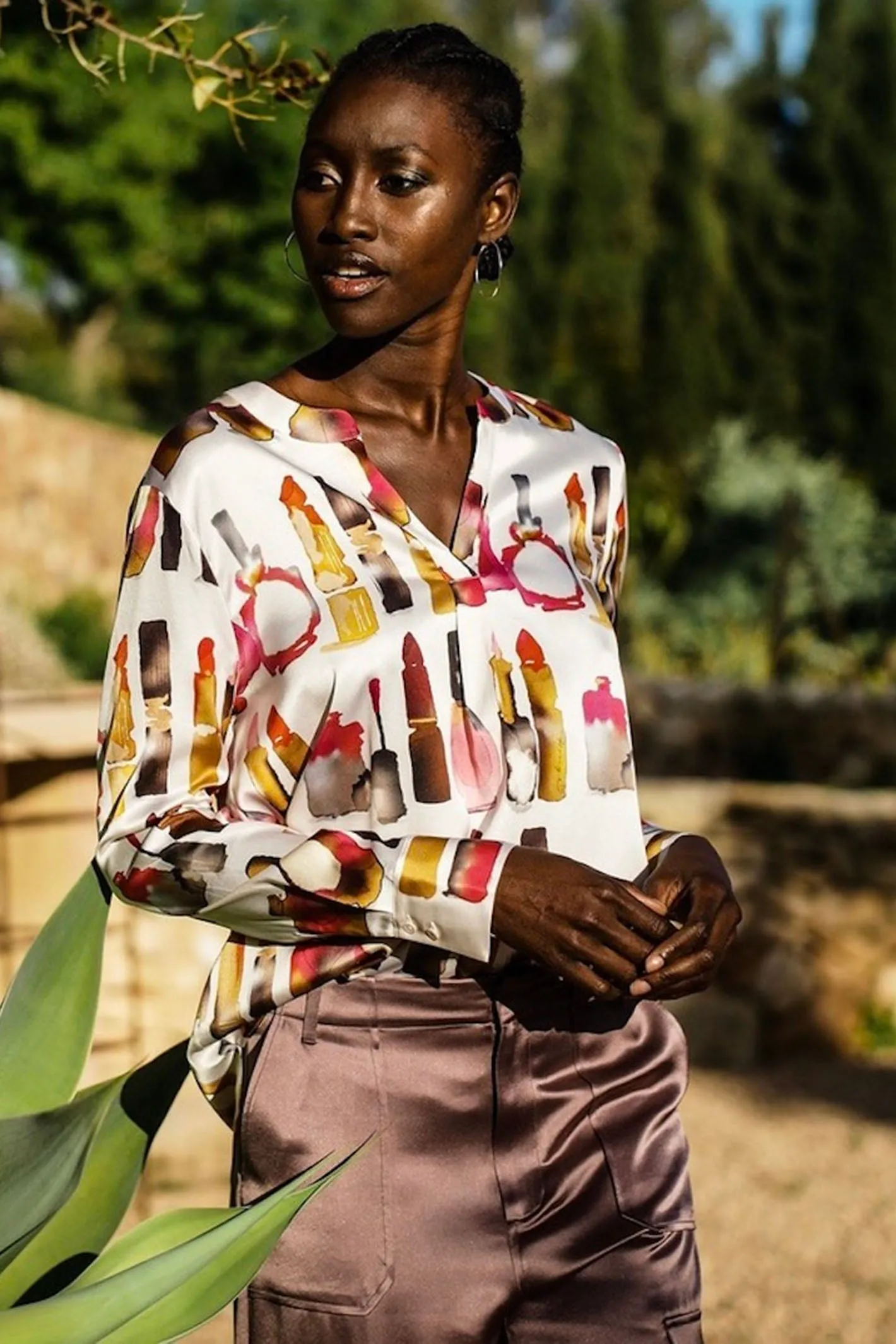 Herzen's Angelegenheit 6171-25234 234051 Tulip Multicolour Silk Blouse