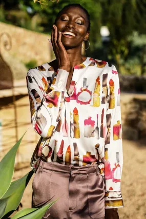 Herzen's Angelegenheit 6171-25234 234051 Tulip Multicolour Silk Blouse
