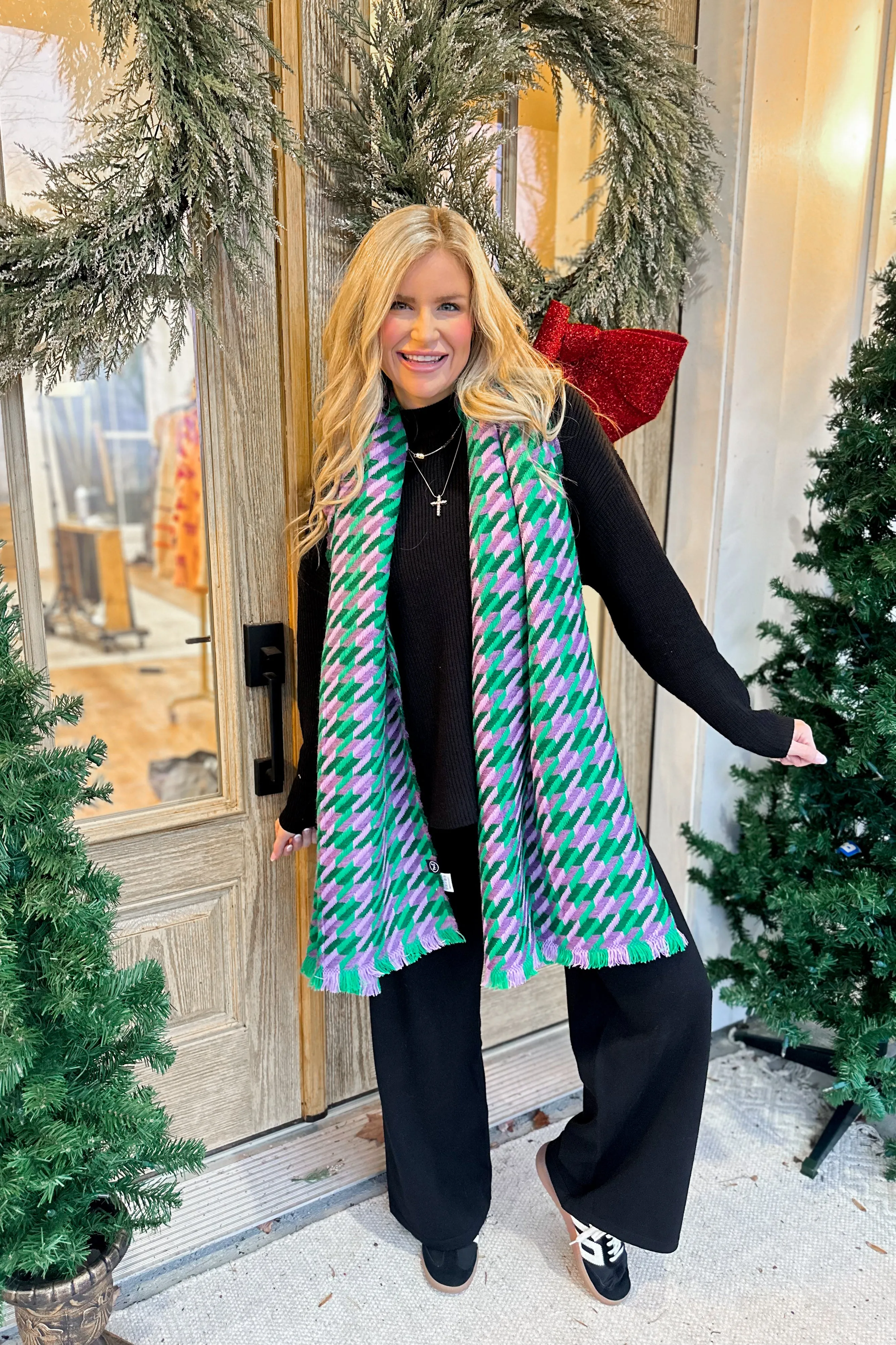Honey Houndstooth Cozy Scarf *FINAL SALE*