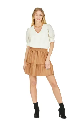 Ivory Block Sleeve Top