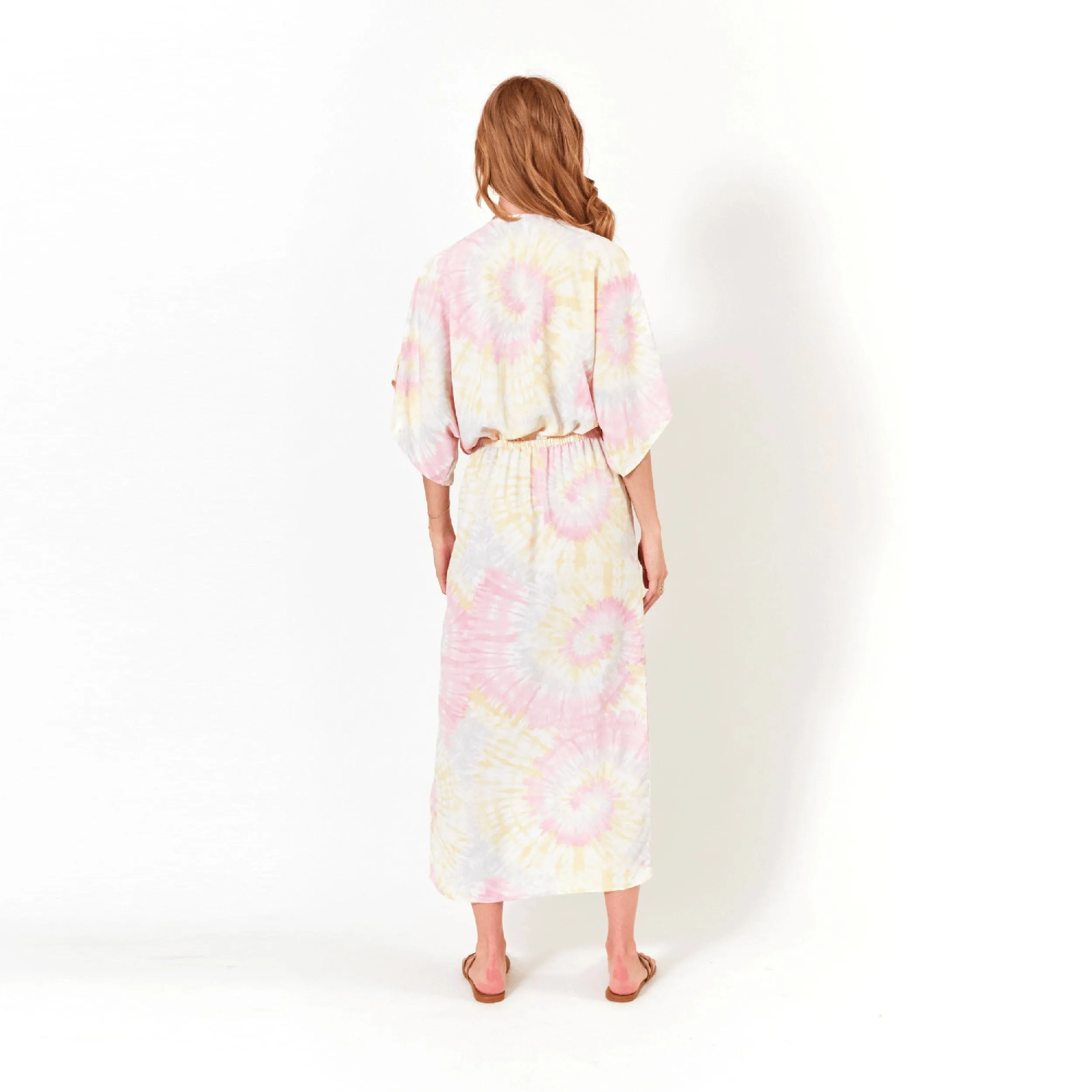 Joey Maxi Dress - Pink Sorbet Tie Dye