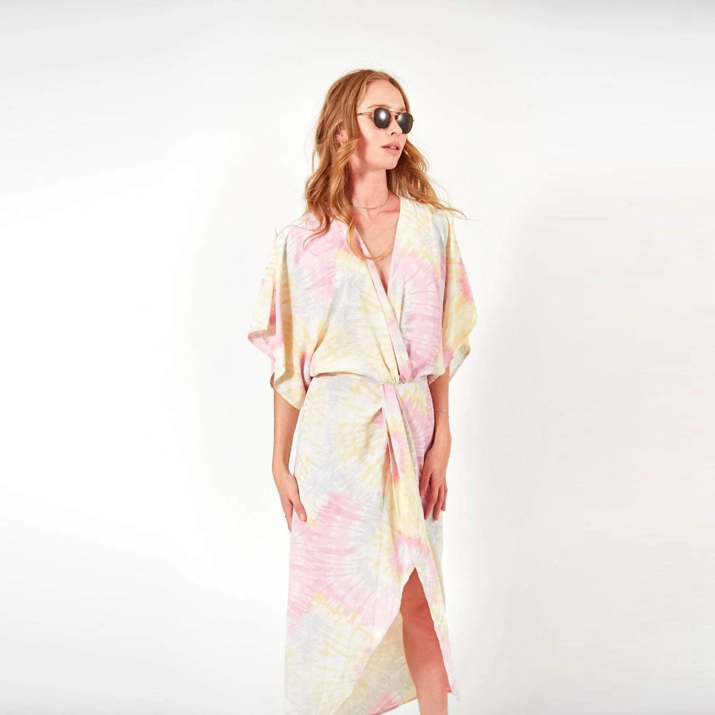 Joey Maxi Dress - Pink Sorbet Tie Dye