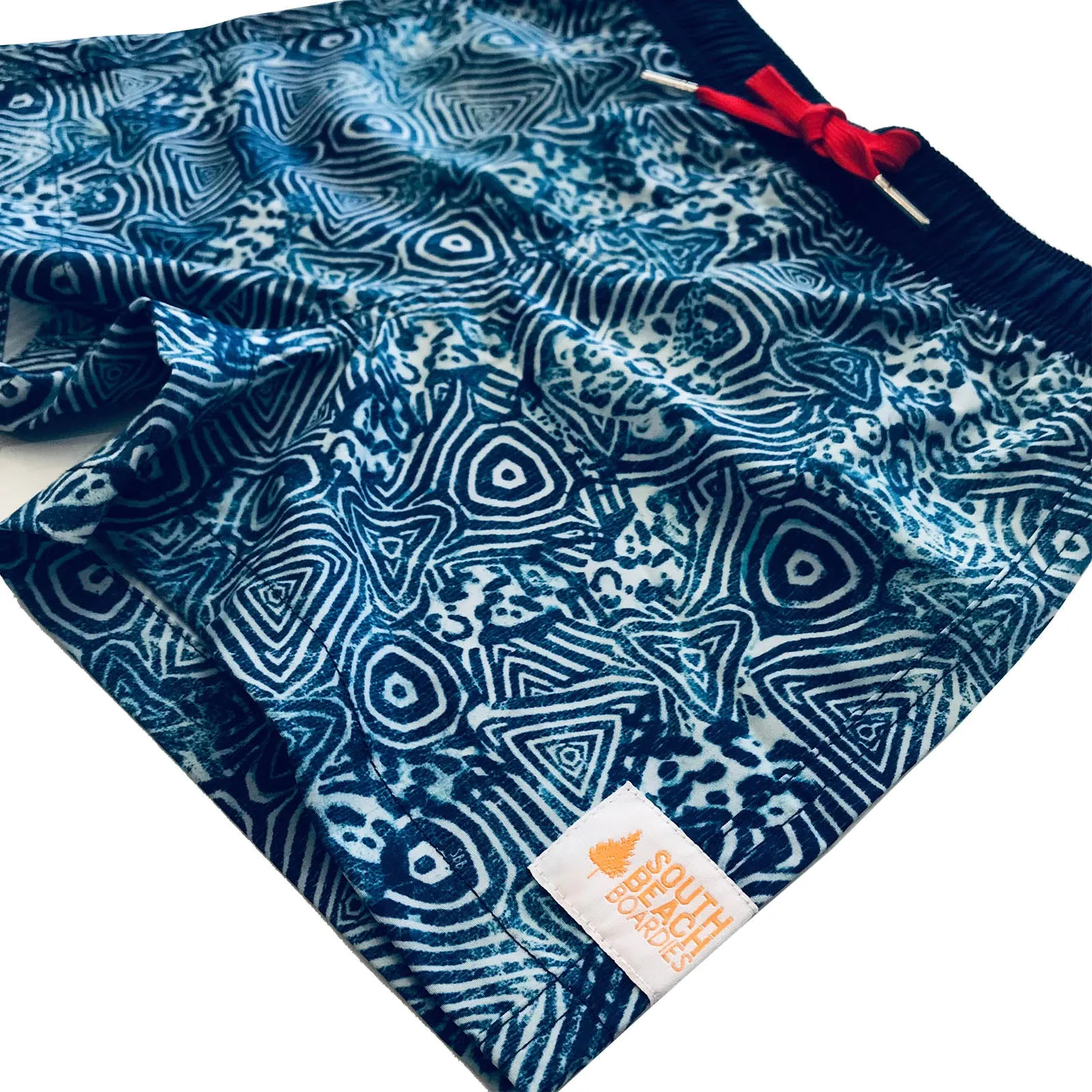 Kids Back Pocket Short Boardies: Indigo