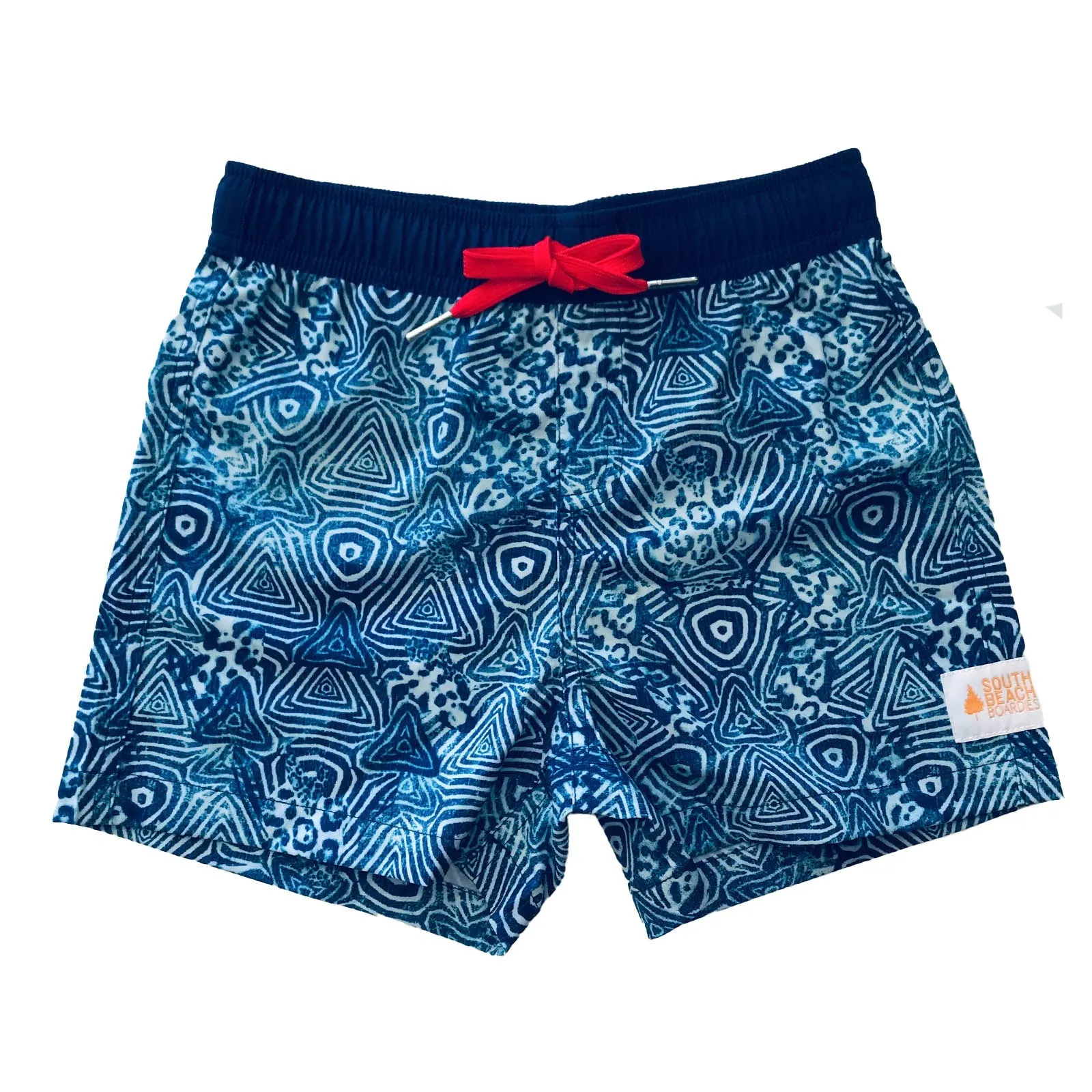 Kids Back Pocket Short Boardies: Indigo
