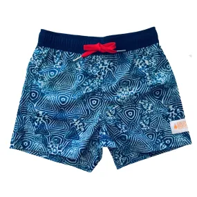 Kids Back Pocket Short Boardies: Indigo