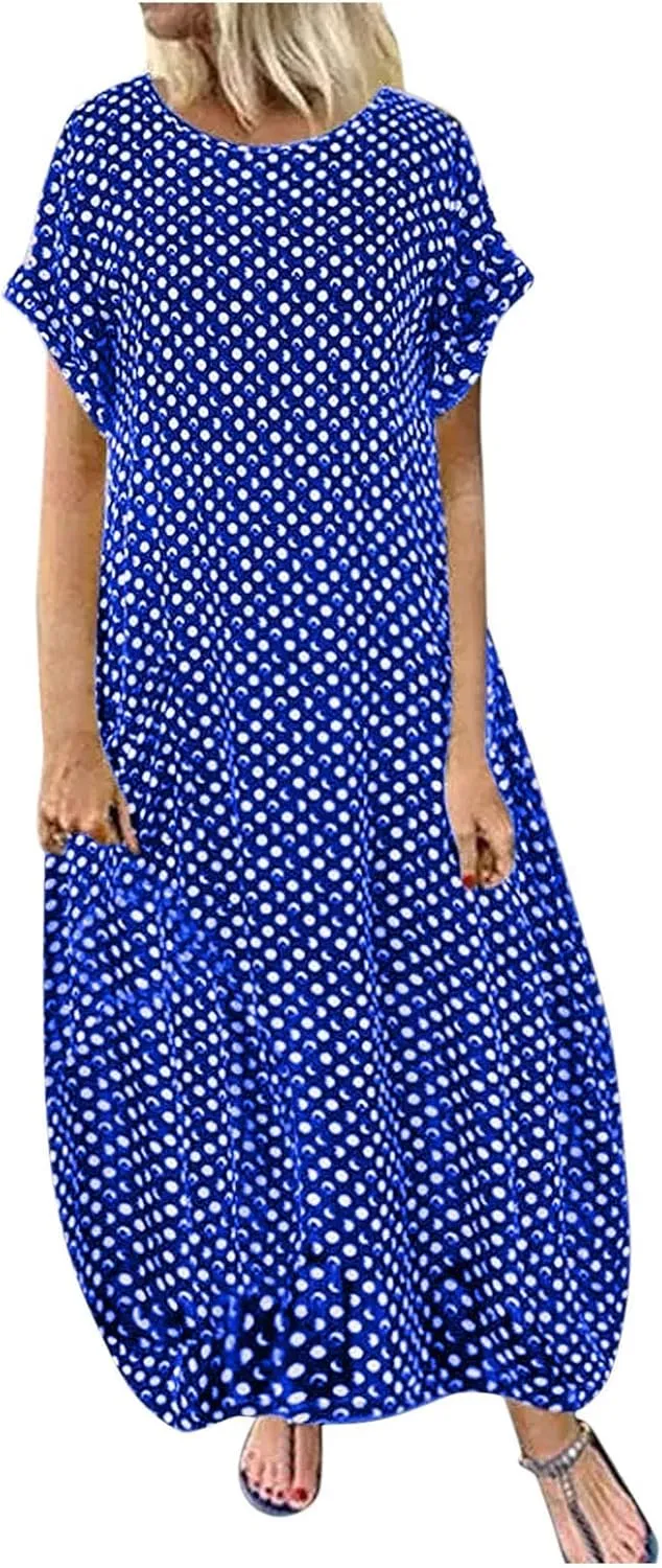 Maxi Dresses for Women 2024 Silk Dress for Women Off Shoulder Dress Short Long Sleeve Shift Dress for Women