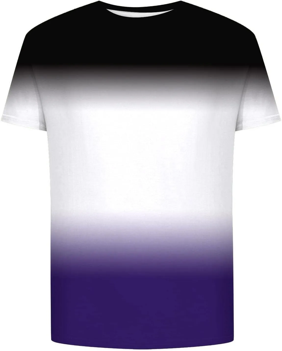 Men's Casual Gradient Color T Shirt Short Sleeve Crew Neck Loose Fit Comfortable Tee Stylish Dating Summer Top Big and Tall