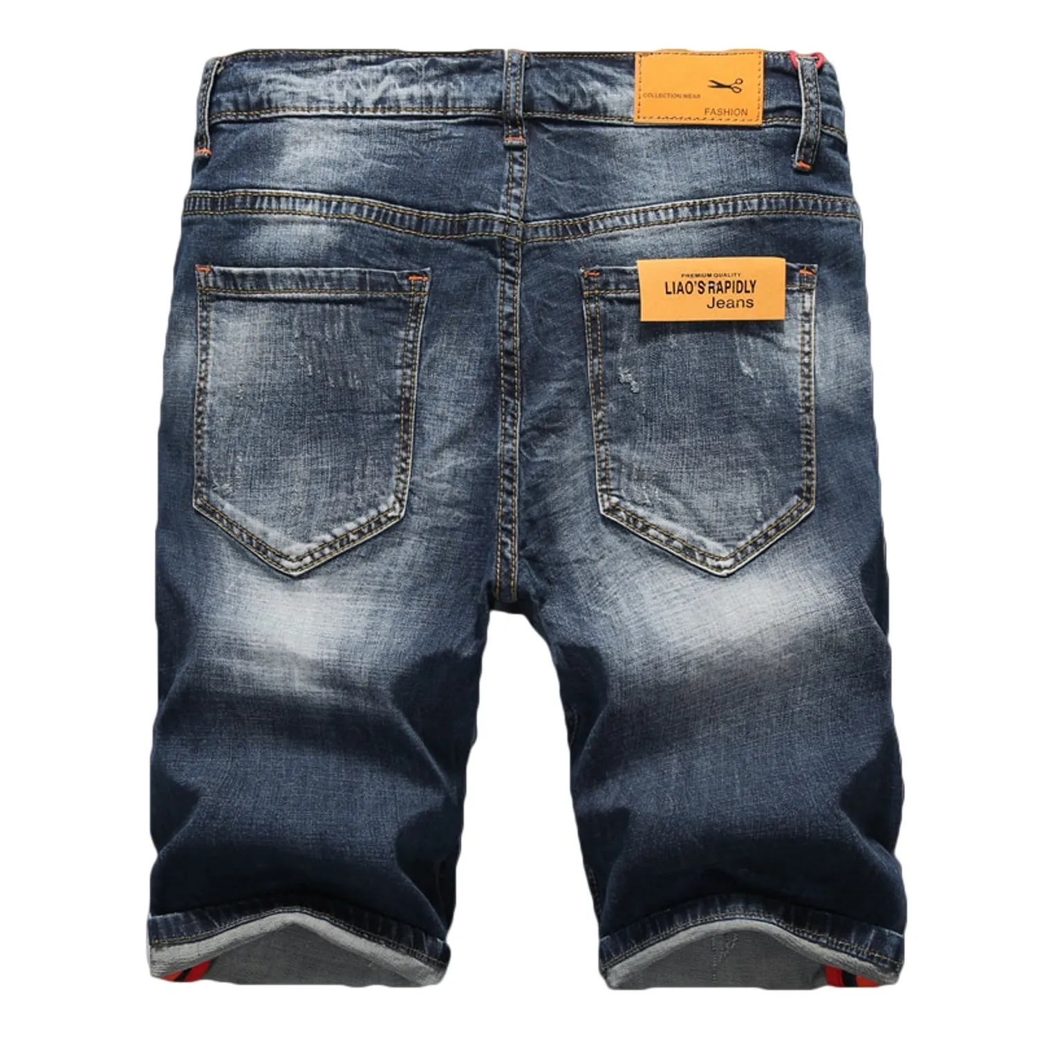Men's Summer Stretchy Ripped Denim Shorts