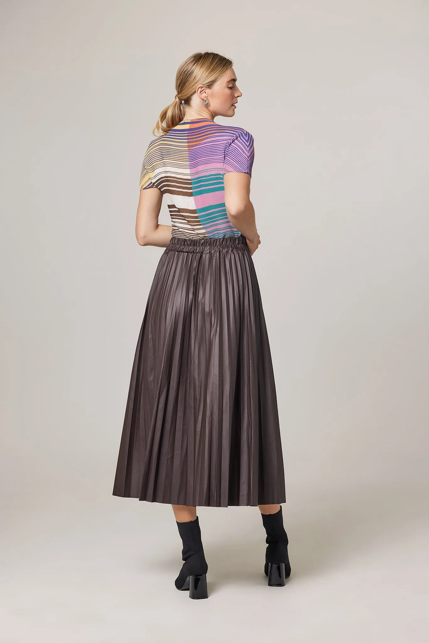 Nadia Stripe and Check 3D Honeycomb Top