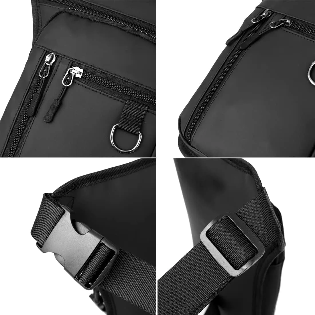 Outdoor Nylon Drop Leg Bag Pouch Tactical Waist Bag for Men Women Fanny Thigh Pack Rig Military Motorcycle Utility Cycling Camping Hiking Hip Pouch Black