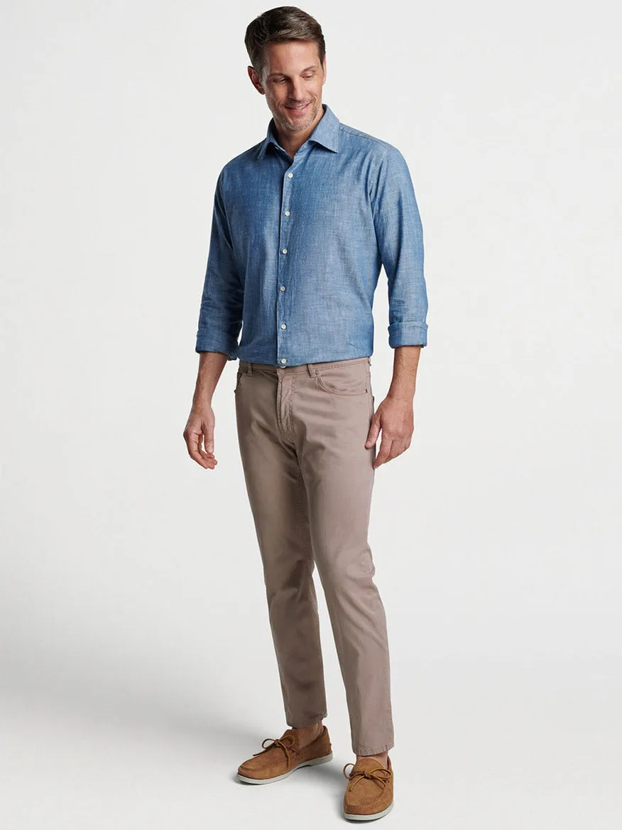 Peter Millar Wayfare Five-Pocket Pant in Khaki