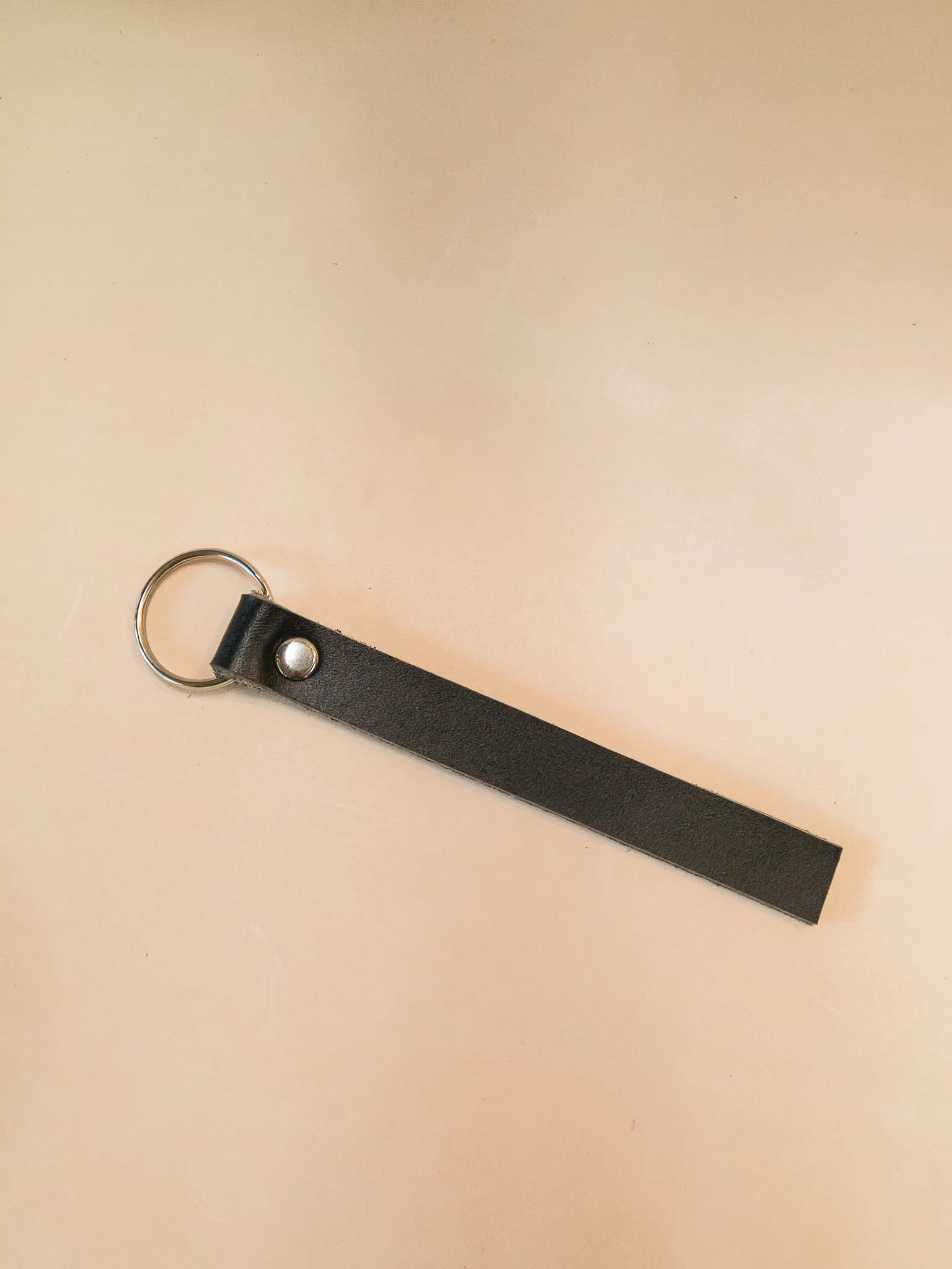 Phone Number Leather Keyring