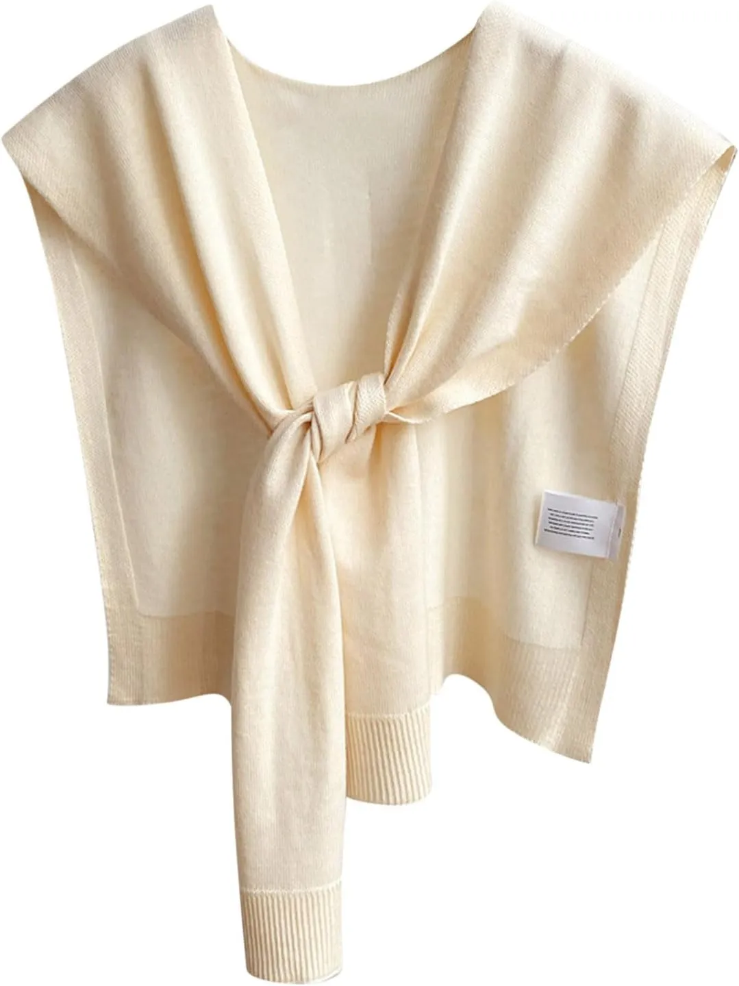 Plain Sweater Shawl Wraps for Women Sweater Knit Knotted Shawls Travel Casual Scarf Cape Shoulder Tops Fashion Wrap