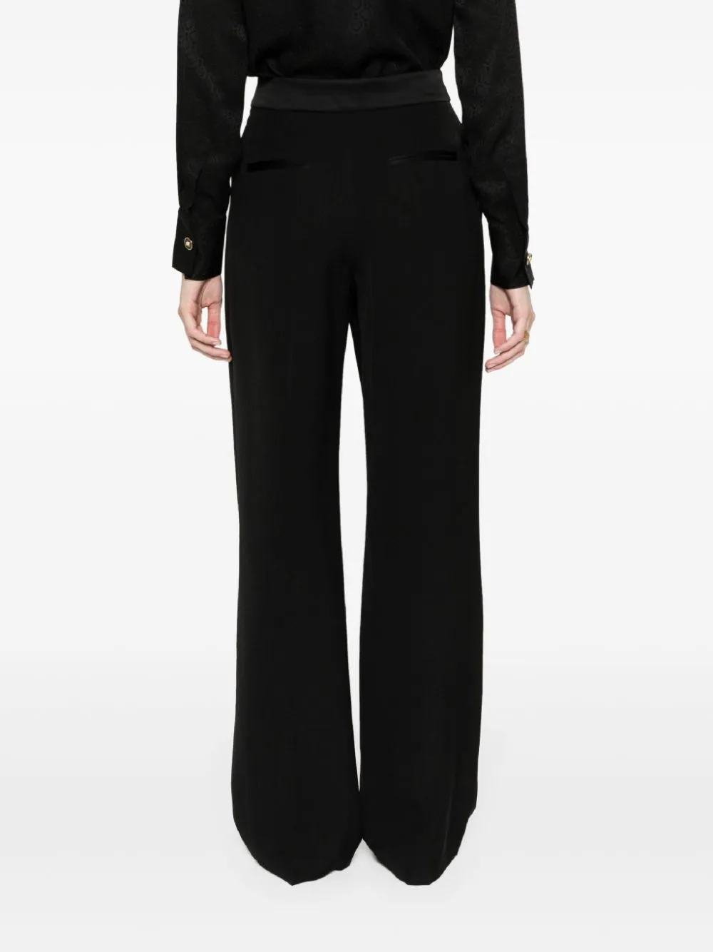 pleat-detailing concealed-fastening tailored trousers