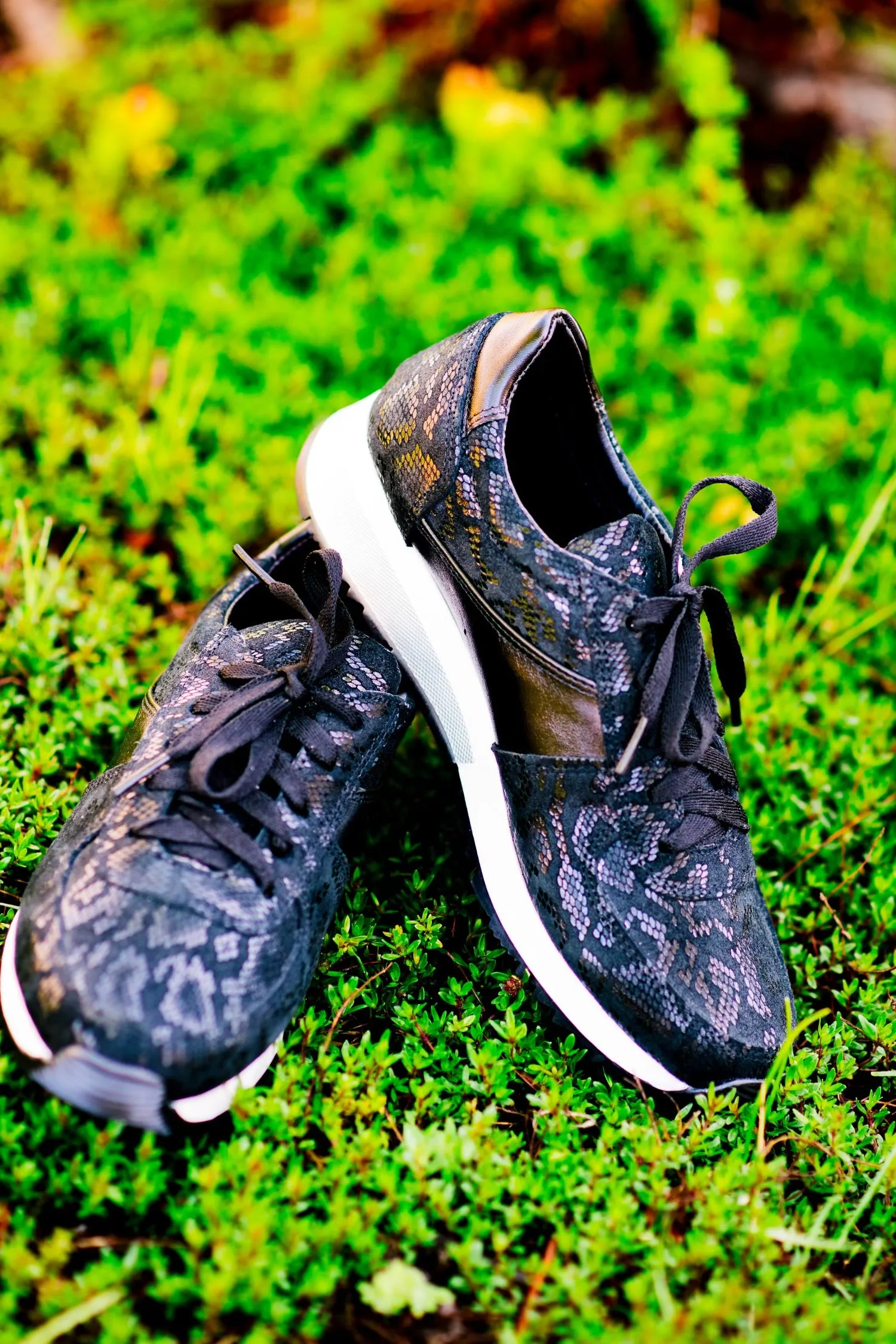 Printed Leather European Inspired Fashion Sneakers