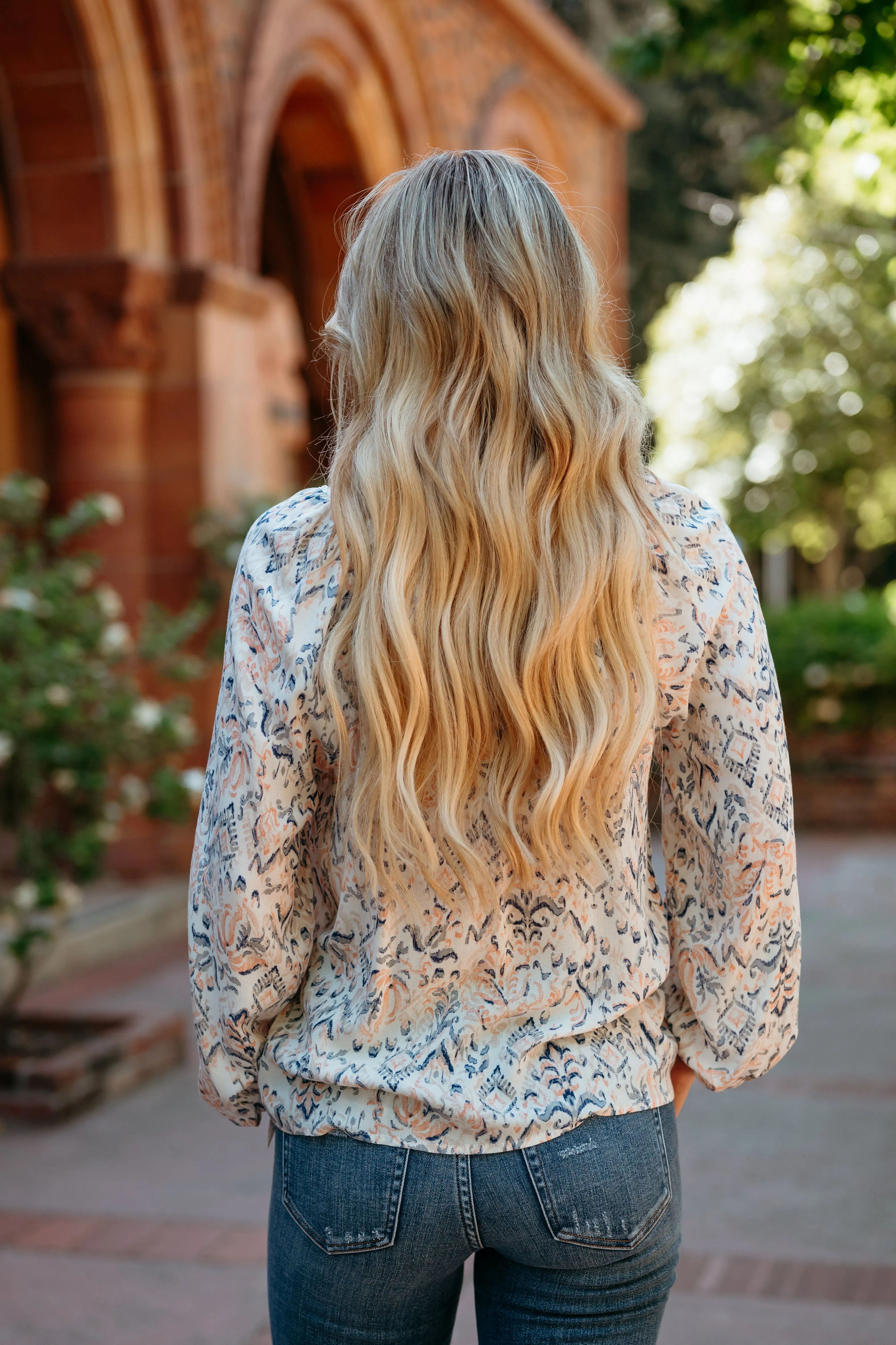 Raglan Sleeve Blouse W/ Buttons