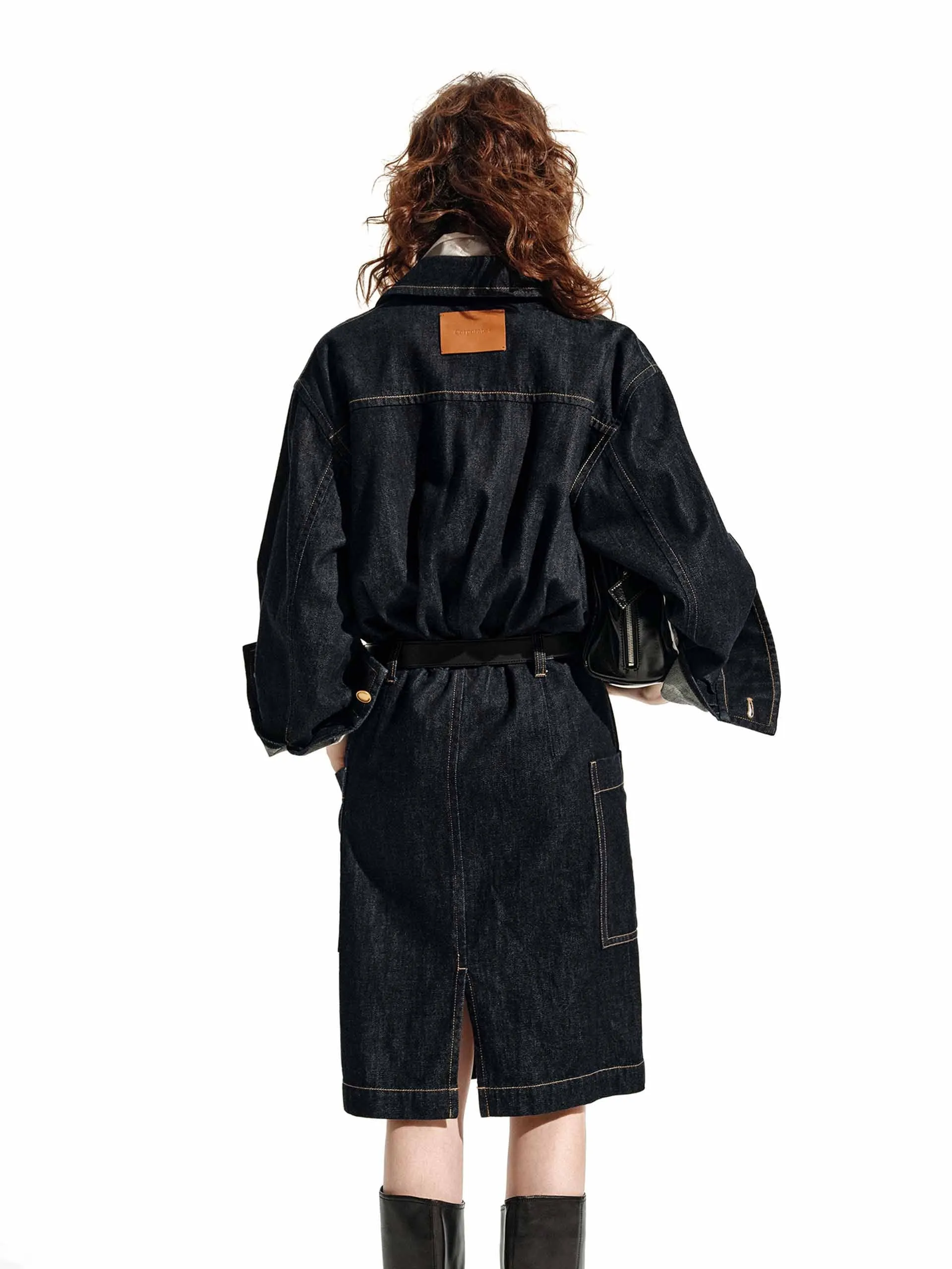 Relaxed Cotton Denim Dress