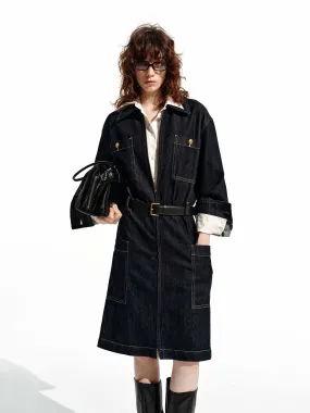 Relaxed Cotton Denim Dress