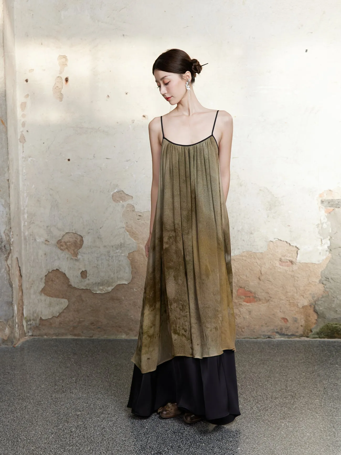 Relaxed Elegant Layered Suspender Dress