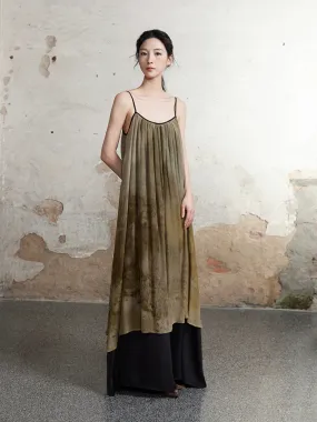 Relaxed Elegant Layered Suspender Dress