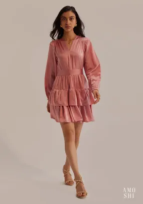 Relaxed fit Satin Ladies Mini dress