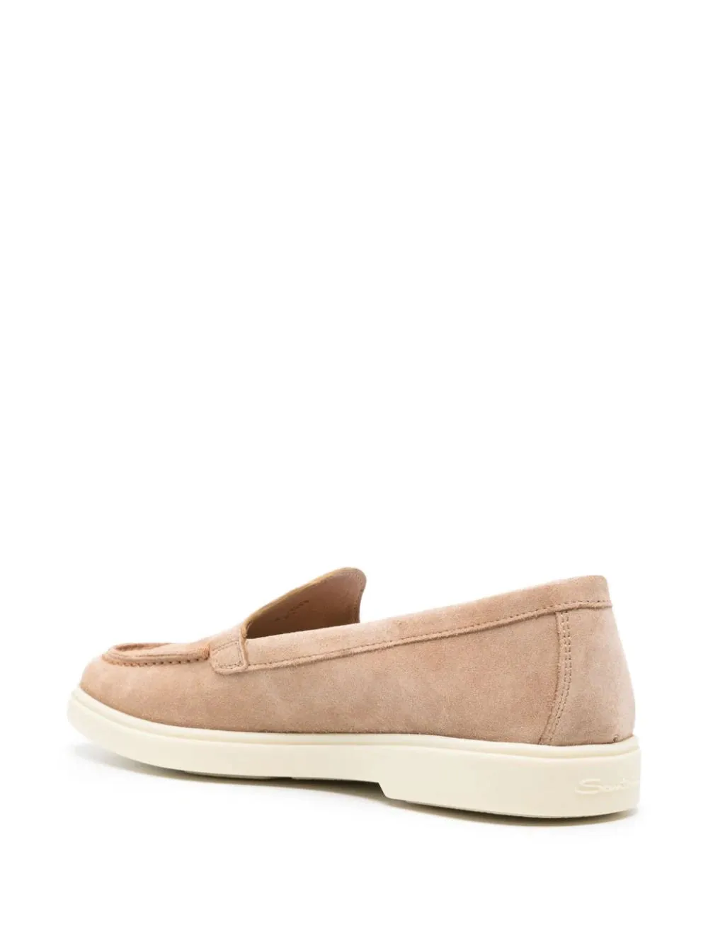 round-toe suede loafers