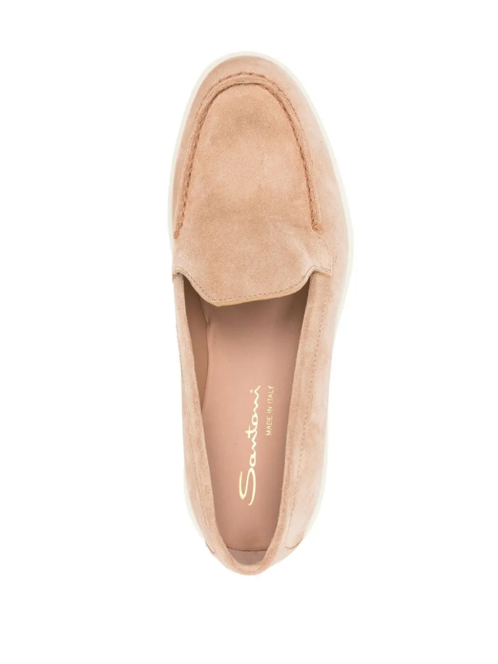 round-toe suede loafers