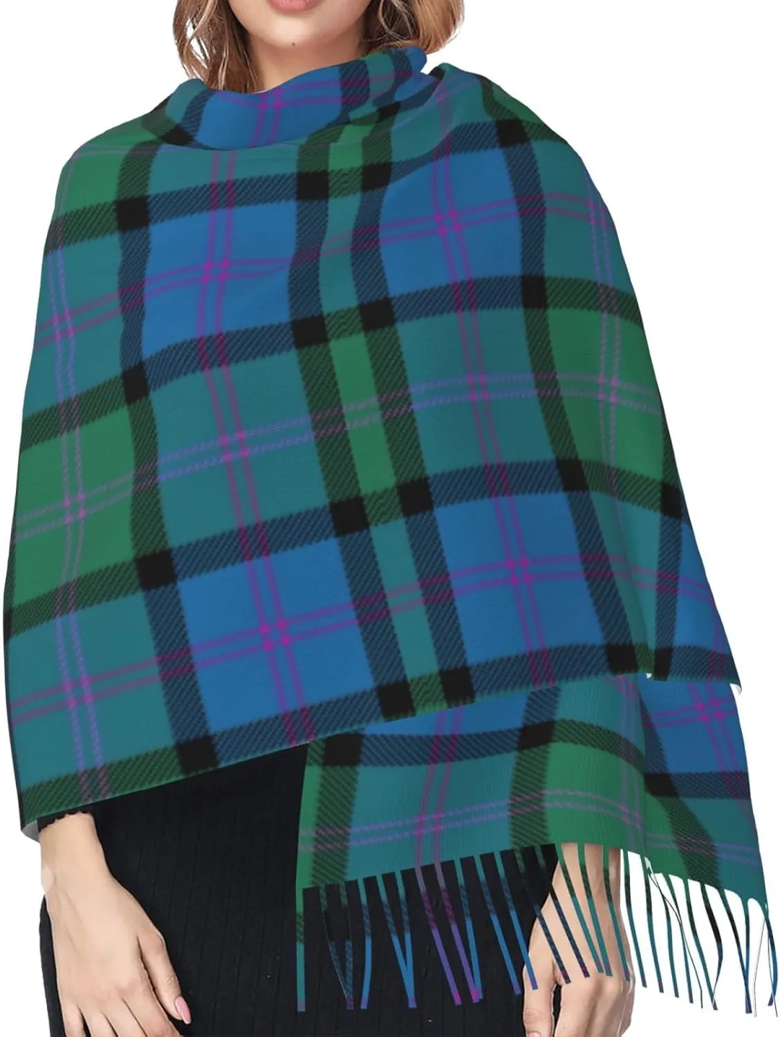 Scottish Clan Guthrie Tartan Plaid Imitation Cashmere Tassel Scarf Winter Scarf Autumn Softest Classic Warm