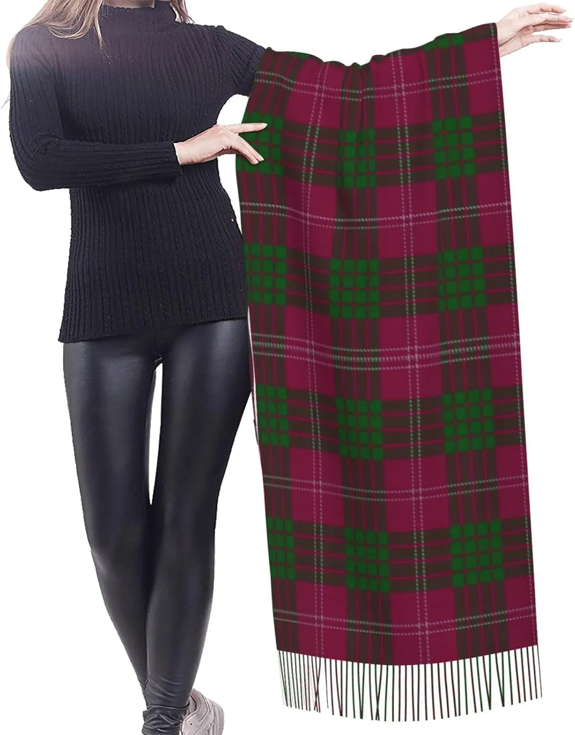 Scottish Clan Guthrie Tartan Plaid Imitation Cashmere Tassel Scarf Winter Scarf Autumn Softest Classic Warm