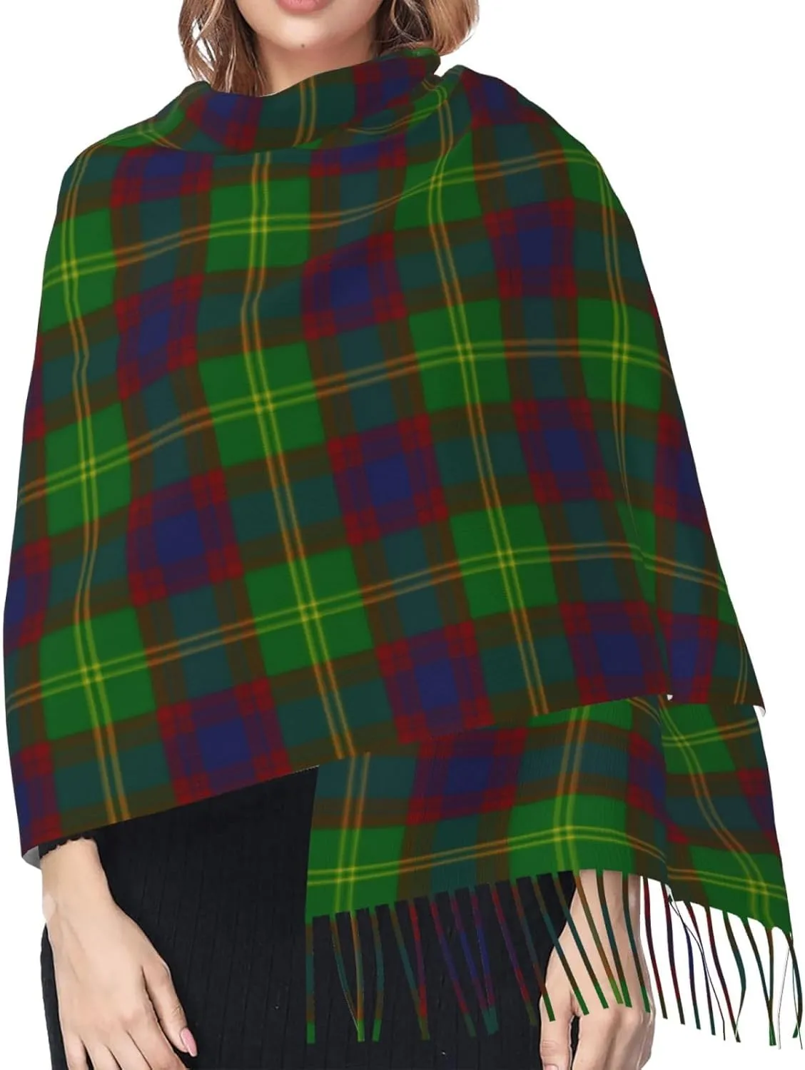 Scottish Clan Guthrie Tartan Plaid Imitation Cashmere Tassel Scarf Winter Scarf Autumn Softest Classic Warm