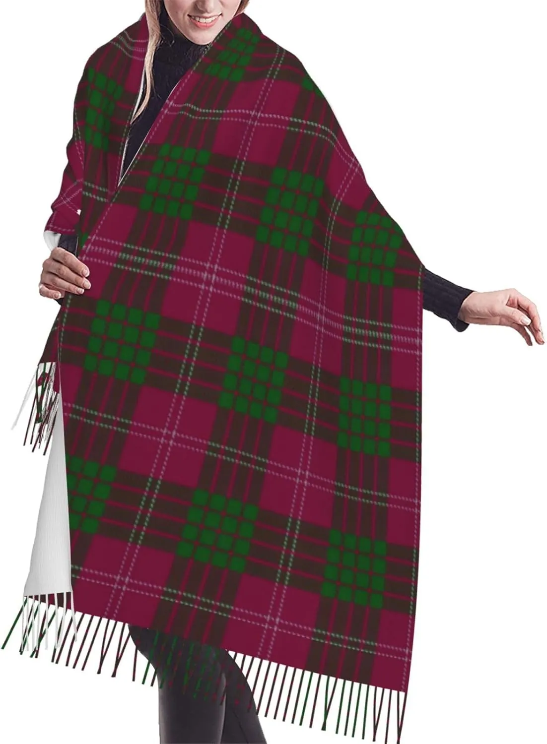 Scottish Clan Guthrie Tartan Plaid Imitation Cashmere Tassel Scarf Winter Scarf Autumn Softest Classic Warm