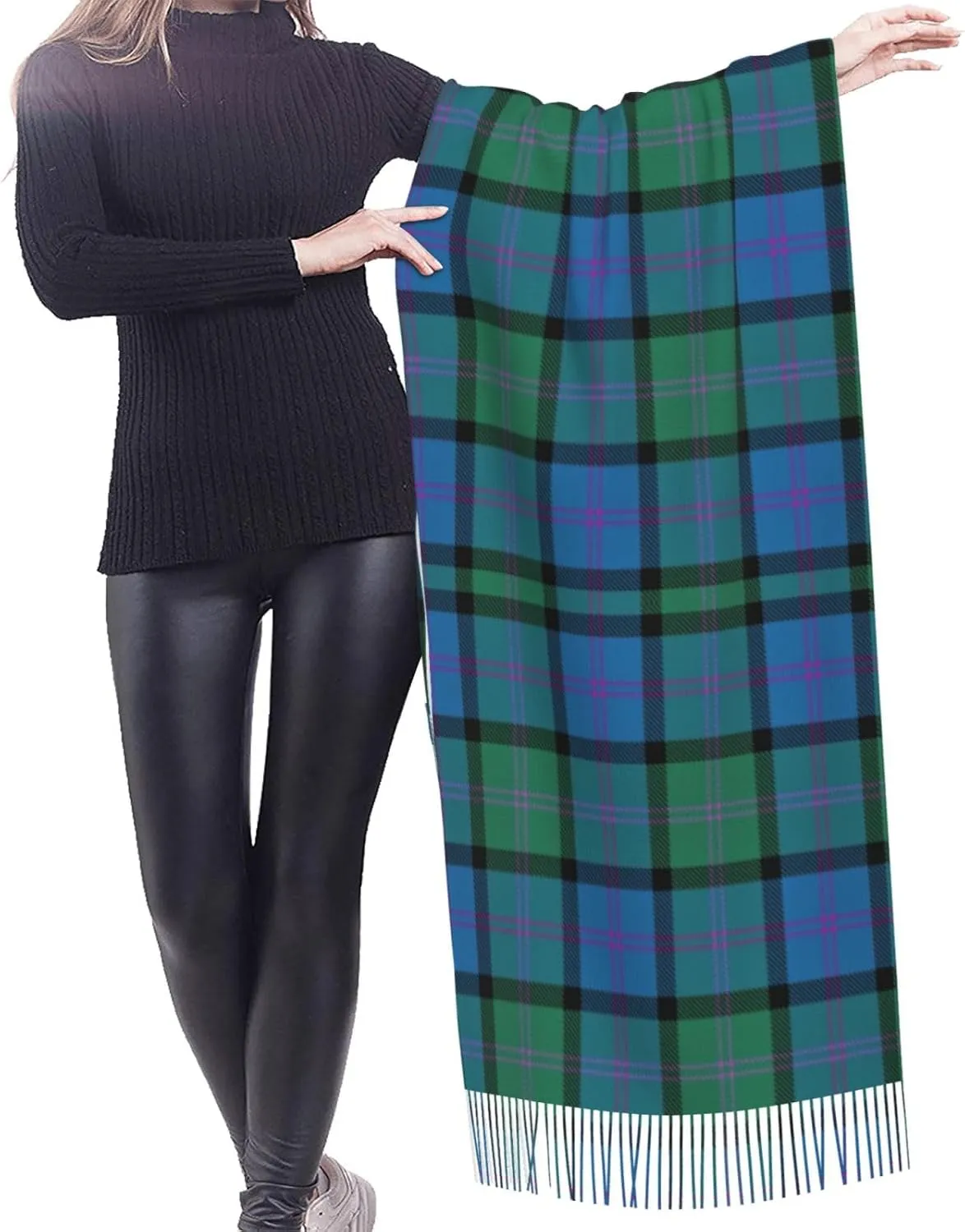 Scottish Clan Guthrie Tartan Plaid Imitation Cashmere Tassel Scarf Winter Scarf Autumn Softest Classic Warm